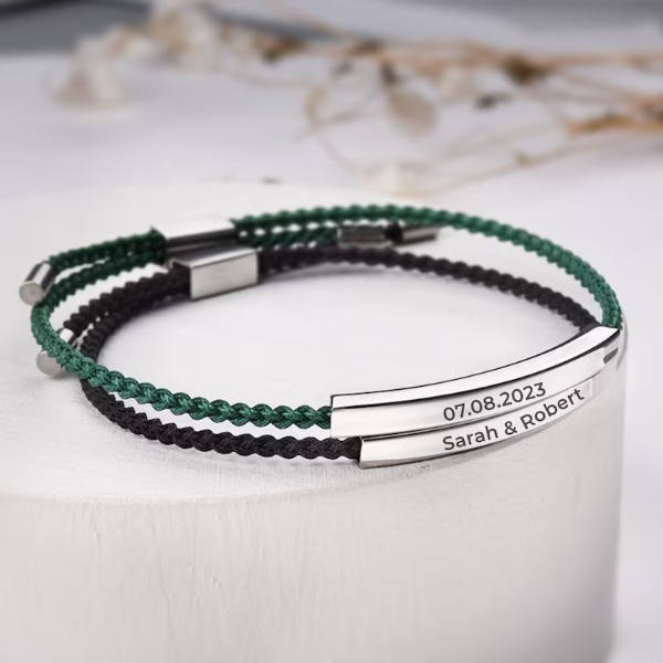 Personalized Engraved Stainless Steel Bracelet